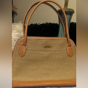 Eric Javits Natural Woven Tan Straw Shoulder Bag